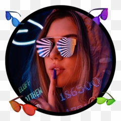 Buy Purpyle Sunglasses Shades Eyewear Purple Sunnies - Stylish Girl Hoodie Poses For Girls Emoji,Guy Wearing Sun Glasses Emoticon