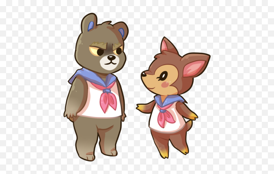 Always Hang Out Together - Grizzly Animal Crossing Gijinka Emoji,Animal Crossing You Learned A New Emotion