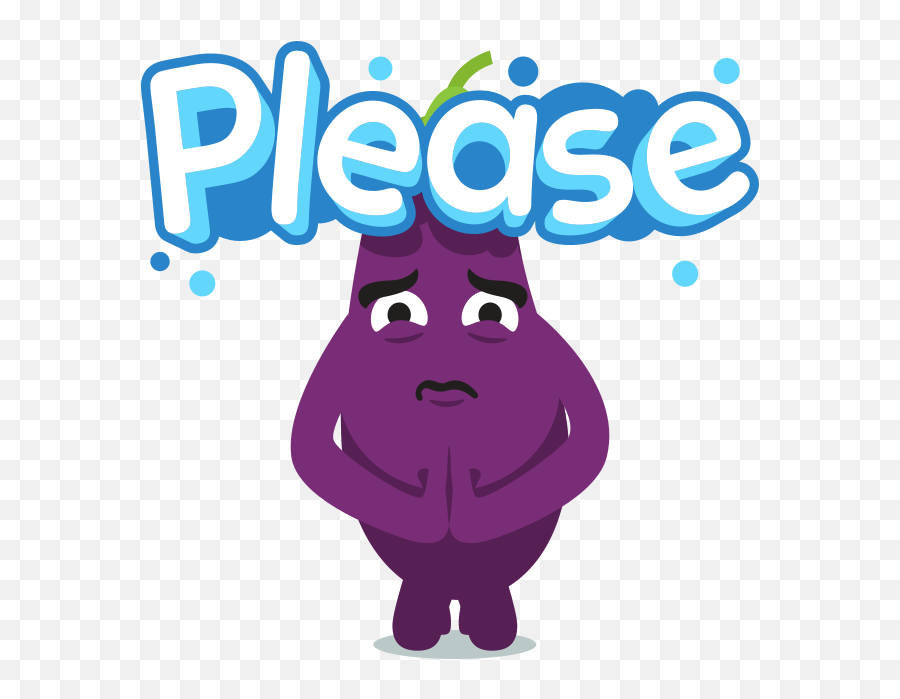 Eggplant Life Emoji Inspired Stickers By Emojione By - Please Sticker Png,Egg Plant Emoji