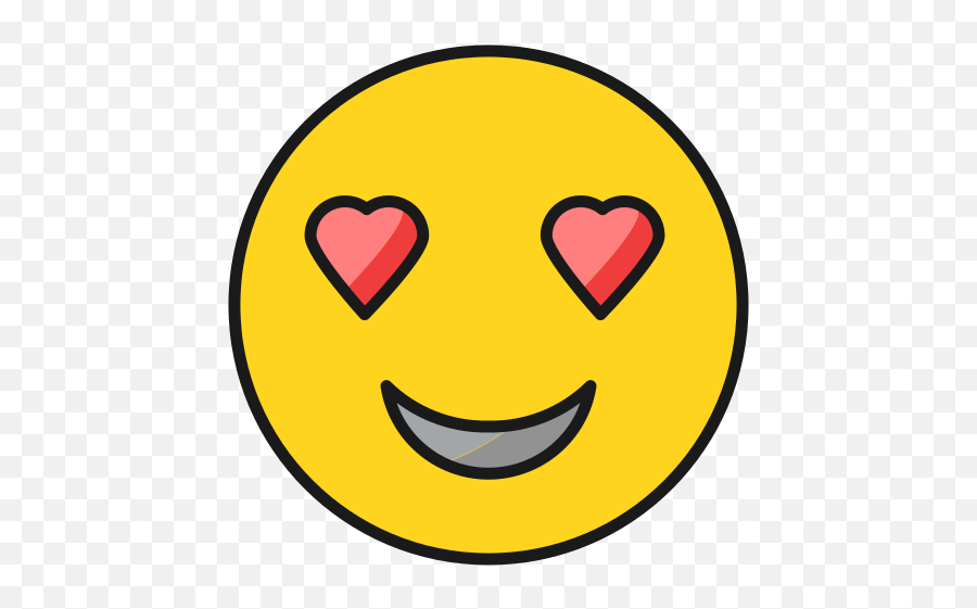 Emoji Love Smile Emoticon Free Icon Of Emojis - Colored Wide Grin,Images Of Emoticon In Love