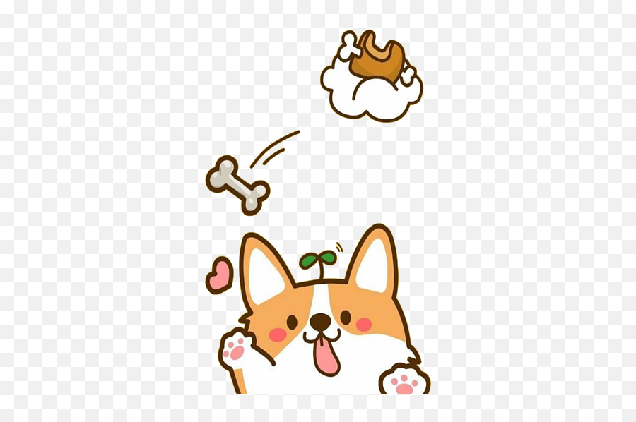 Cute Corgi Dog Loves Food T - Cute Corgi Drawing Emoji,How Does People Get Those Cute Emojis Loke The Puppy