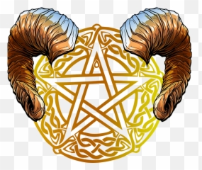 Pentacle With Horns - Pentagram Celtic Emoji,Horned God Triple Goddess Emoticons