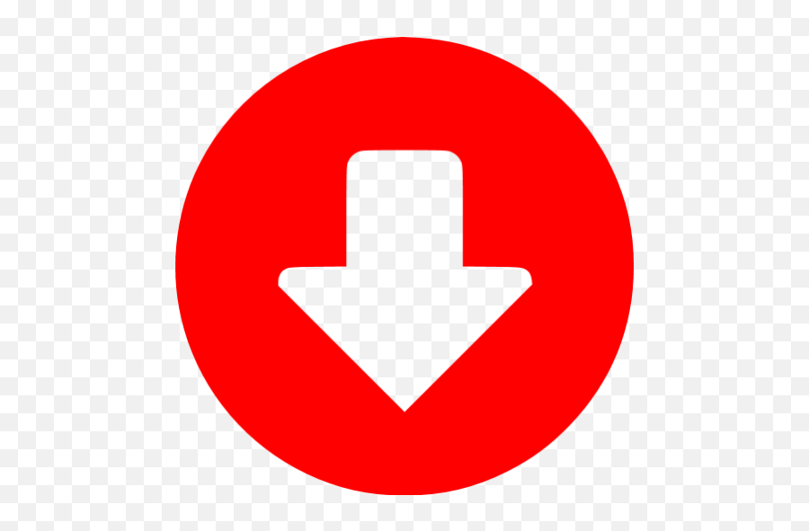Red Down Circular Icon - Icon Red Down Arrow Emoji,Red Down Arrow Emoticon