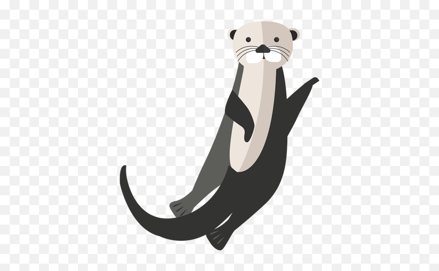 Sea Otter Waving Flat Transparent Png - Transparent Png Sea Otter Icon Emoji,Emotion Otter Impact
