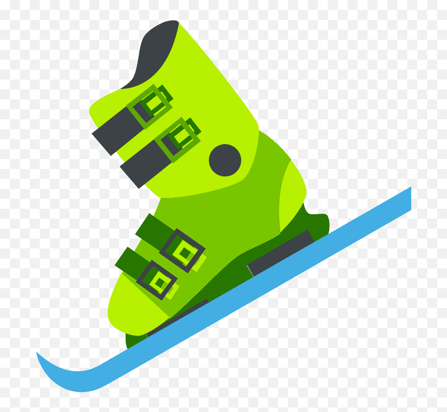 Ski And Ski Boot Id 1681 Emojicouk - Ski Boots With Skis Clipart,Winter Emoji