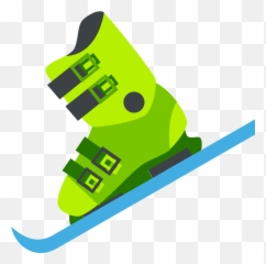 Ski And Ski Boot Id 1681 Emojicouk - Ski Boots With Skis Clipart,Winter Emoji