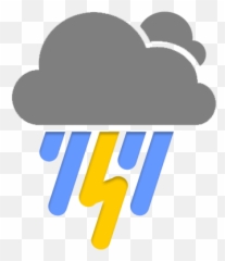 Download Hd Thunderstorm Png File - Weather Symbols For Emoji,Weather Emojis Images