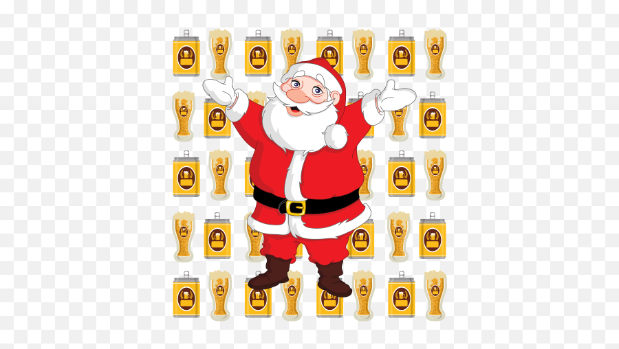 Santa Claus With Beer Rain - Frankly Wearing Emoji,Hugging Santa Emoticon Santa Claus With Beer Rain - Frankly Wearing Emoji,Hugging Santa Emoticon