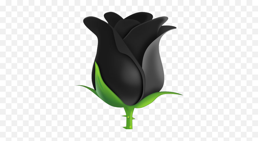 Rose Flower Emoji - Black Rose Emoji Png,Wilted Rose Emoji