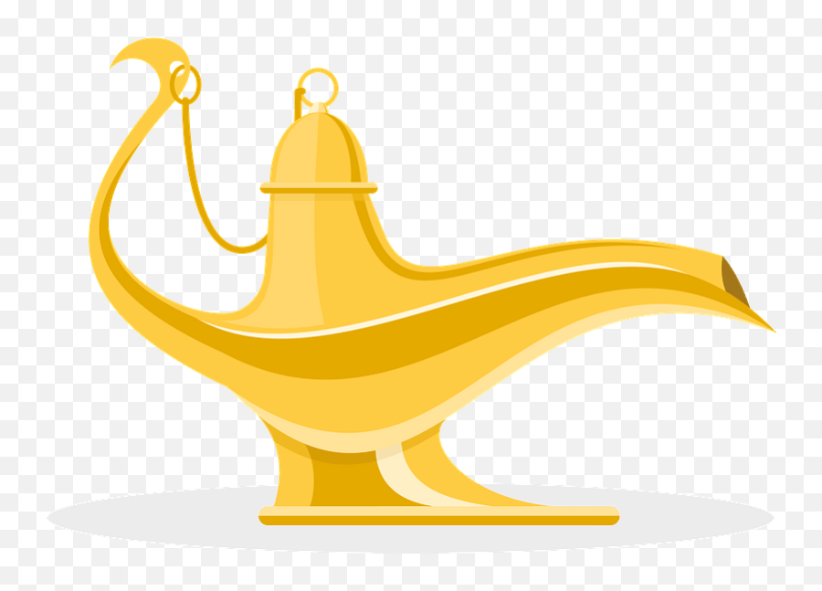 Yellow Iron Lamp Clipart - Art Emoji,Magic Lamp Emoji