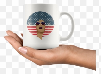 African American Queen Bohemian Coffee Mug Vintage Retro Afro Red White Blue Flag Emoji,Ua Flag Emoji