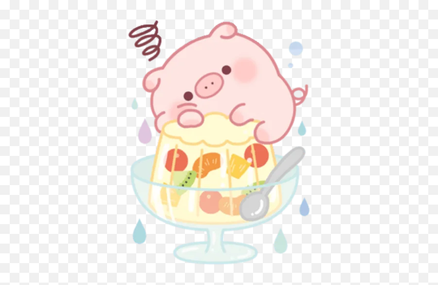Sticker Maker - Puni Puni Pig Desserts Emoji,Desset Emojis