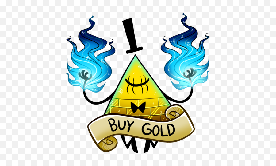 Gravityfalls Gold Buy Bill Sticker - Art Gravity Falls Cool Emoji,Bill Cipher Emoji