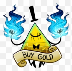 Gravityfalls Gold Buy Bill Sticker - Art Gravity Falls Cool Emoji,Bill Cipher Emoji