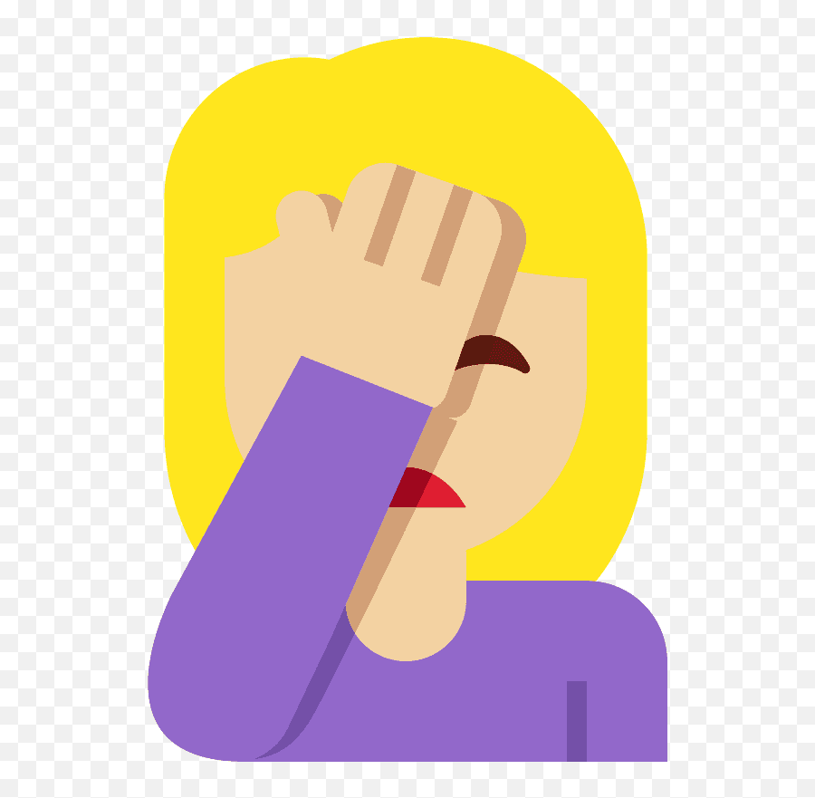 Person Facepalming Emoji With Medium - Person Smacking Head Transparent Png,Facepalm Emoticon Whatsapp