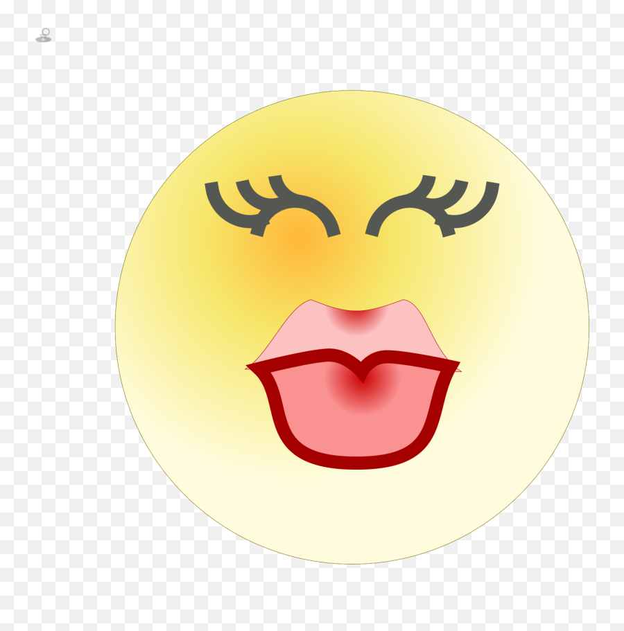 Smiley Face Kiss Clipart - Full Size Clipart 5796891 Happy Emoji,Kissing Emoticon