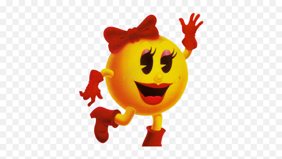 Ms - Transparent Miss Pac Man Emoji,What Does Pacman Emoticon Mean