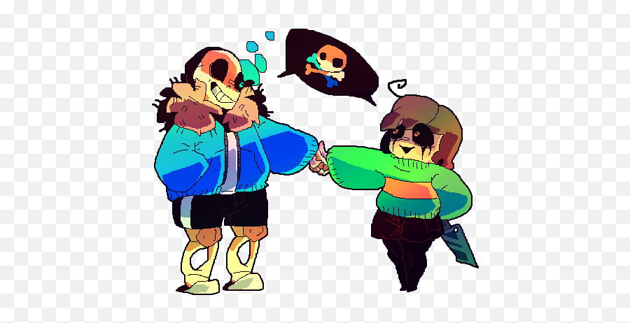 Corrupted Lies Chara X Sans Discontinued - 6 Wattpad Cute Sans Emoji,Frisks Emotions