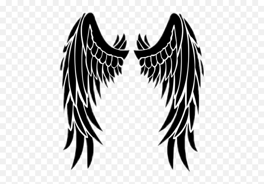 Black Angel Dark Evil Sticker By A - Esthetic Angel Wings Silhouette Emoji,Dark Evil Emojis