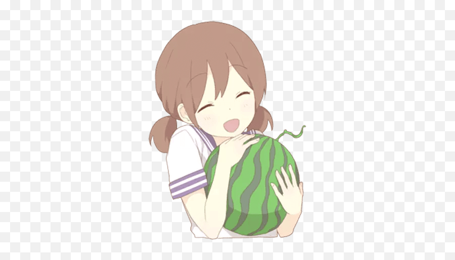 Sticker Mayu - Chan Pack 1 List Stickerchan Emoji,Melon Emoji Sticker