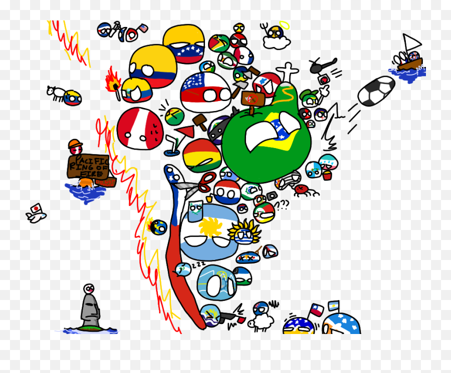 Sputh America - South America Countryballs Emoji,All These Emotions Meme Imgur