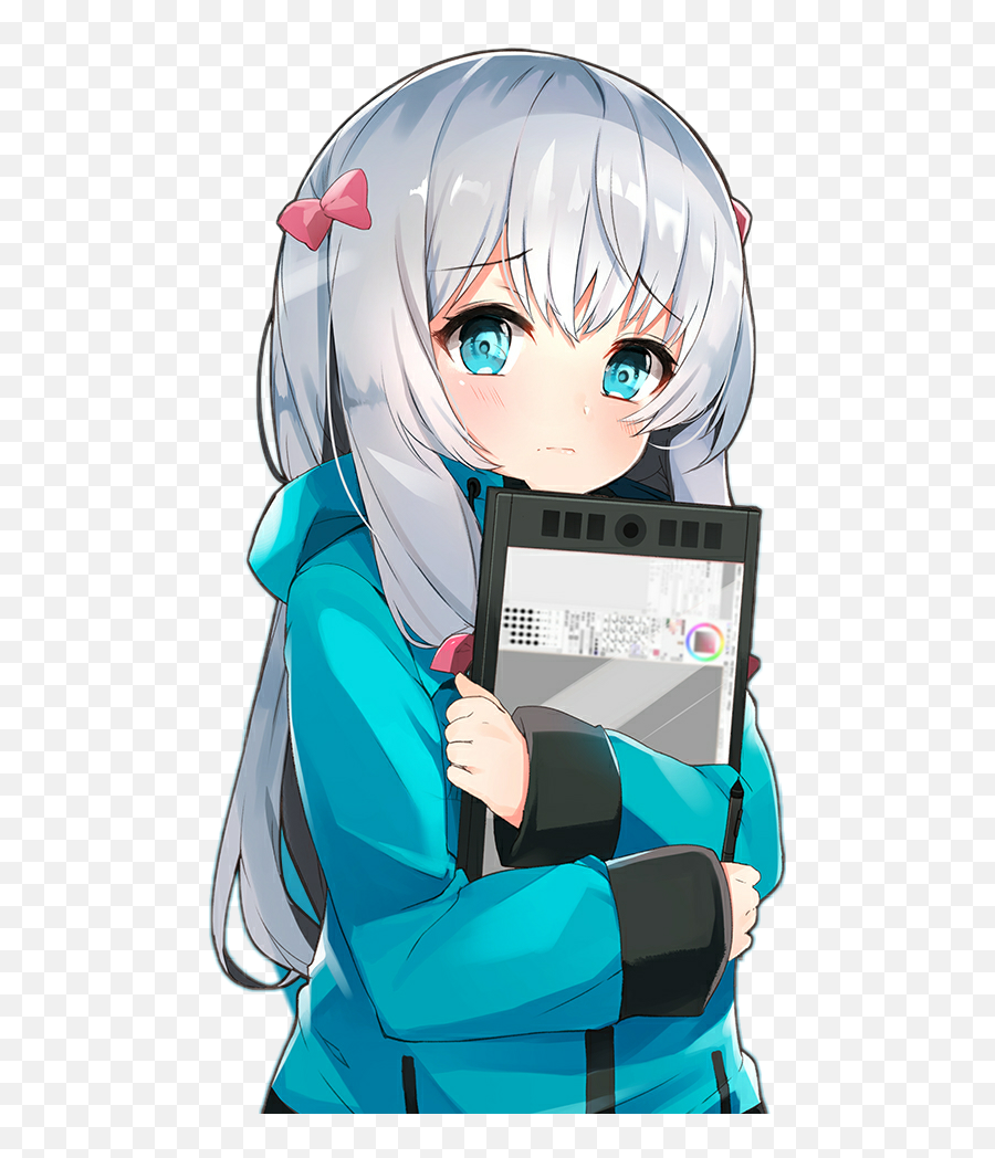 Sagiri Sagiriizumi Eromanga Sticker - Portable Communications Device Emoji,Eromanga Sensei Sagiri Emoji