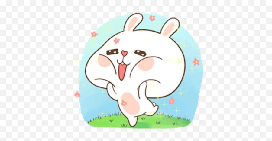 Fluffy Bear And Rabbit - Happy Emoji,Tuagom Puffy Bear Emoticon