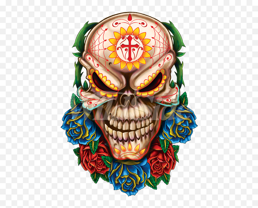 Evil Mouth Png - Evil Candy Skull Emoji,Dia De Los Muertos Emojis