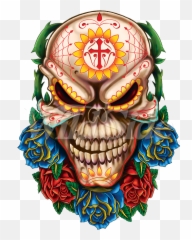 Evil Mouth Png - Evil Candy Skull Emoji,Dia De Los Muertos Emojis