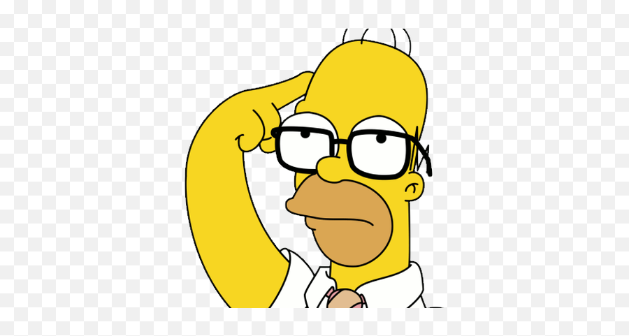 Homer Smart Big - Imagenes Png Homero Intelectual Simpsons Thinking Png Emoji,Homer Simpson Bottling Up His Emotions