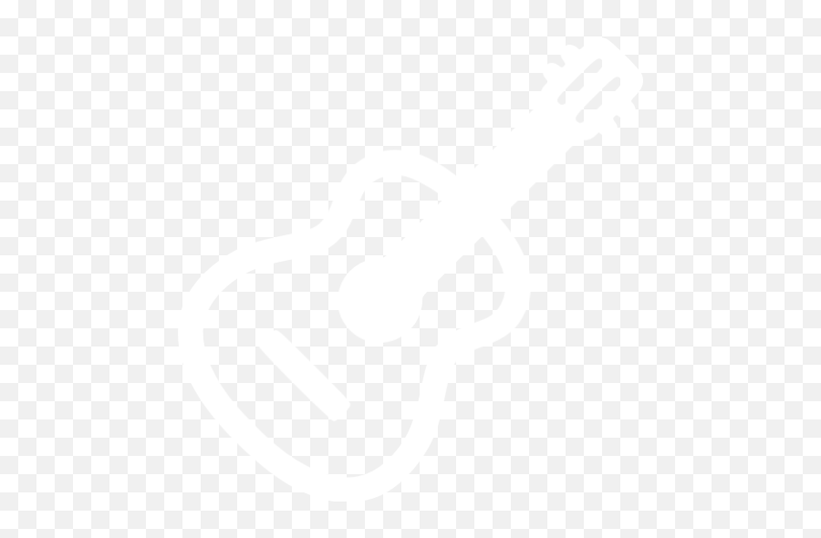White Guitar Icon - White Guitar Icon Png Emoji,Facebook Emoticon For Guitar