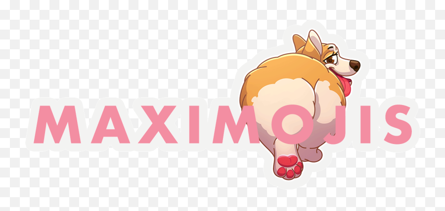 Maxine Dog Corgi Emojis Stickers - Big,Cute Text Emojis