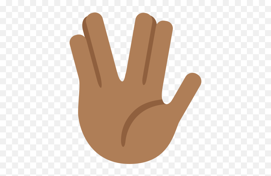 Vulkanischer Gruß Mitteldunkle Hautfarbe - Emoji,Vulcan Live Long And Prosper Emoji