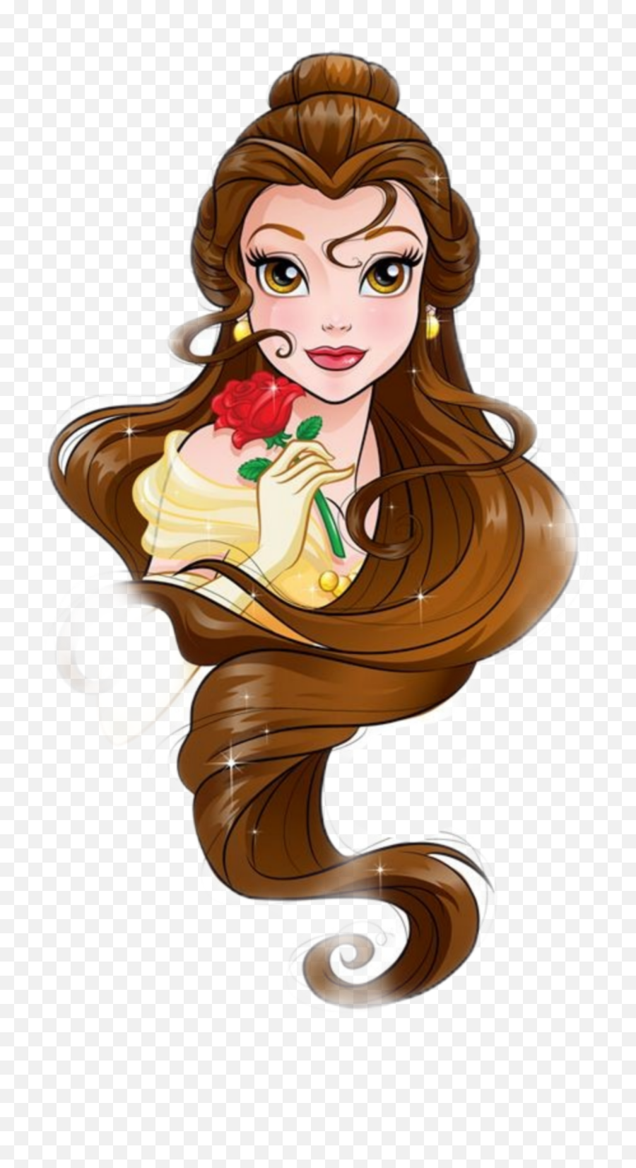 Bella Princess Disney Sticker By Miriamgmata - Cartoons Princess Emoji,Brown Princess Emoji