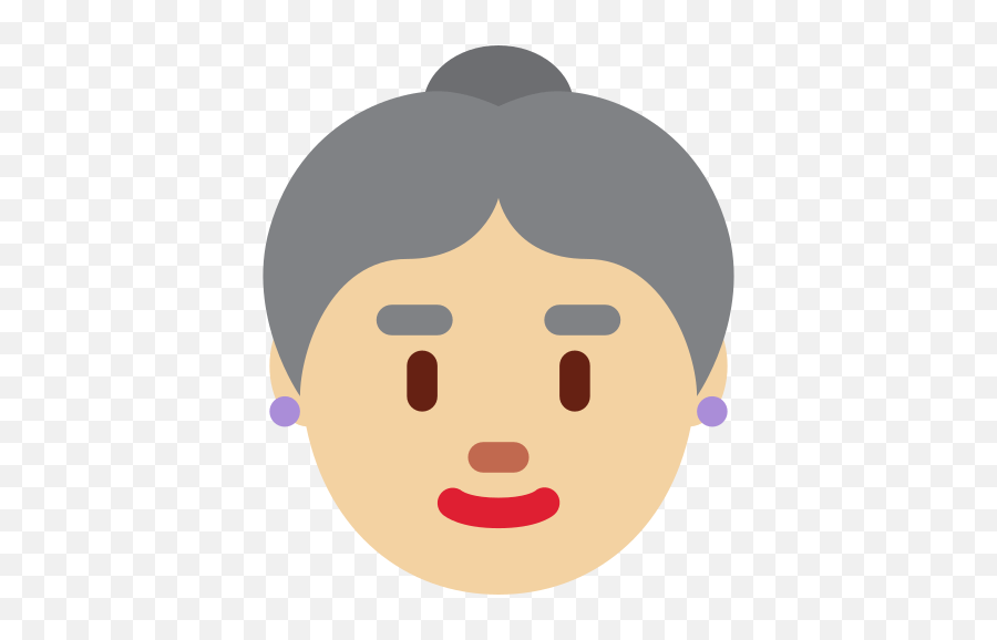 Old Woman Emoji With Medium - Light Skin Tone Meaning And,Brown And Yellow Emoji