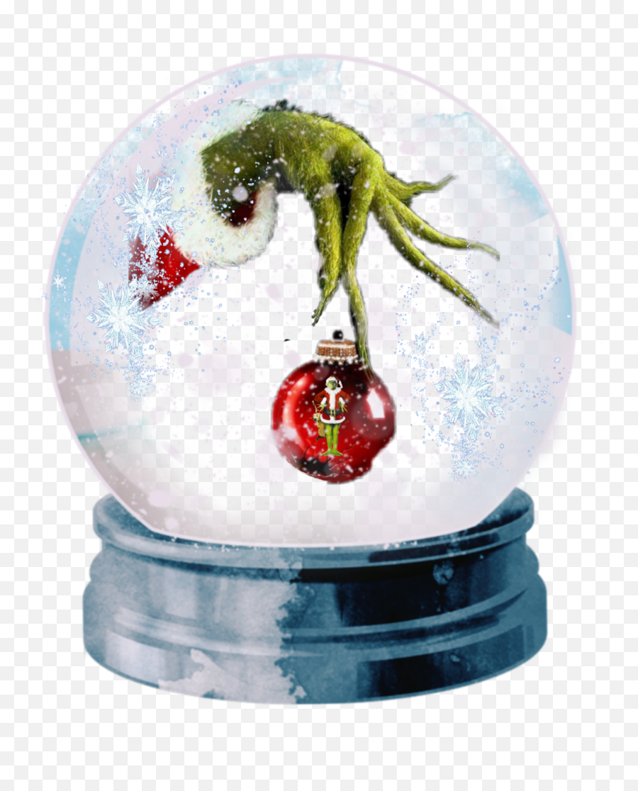 Grinch Ornament Max Christmas Sticker - Christmas Drawing Grinch In A Snow Globe Emoji,Snow Globe And Cookie Emoji