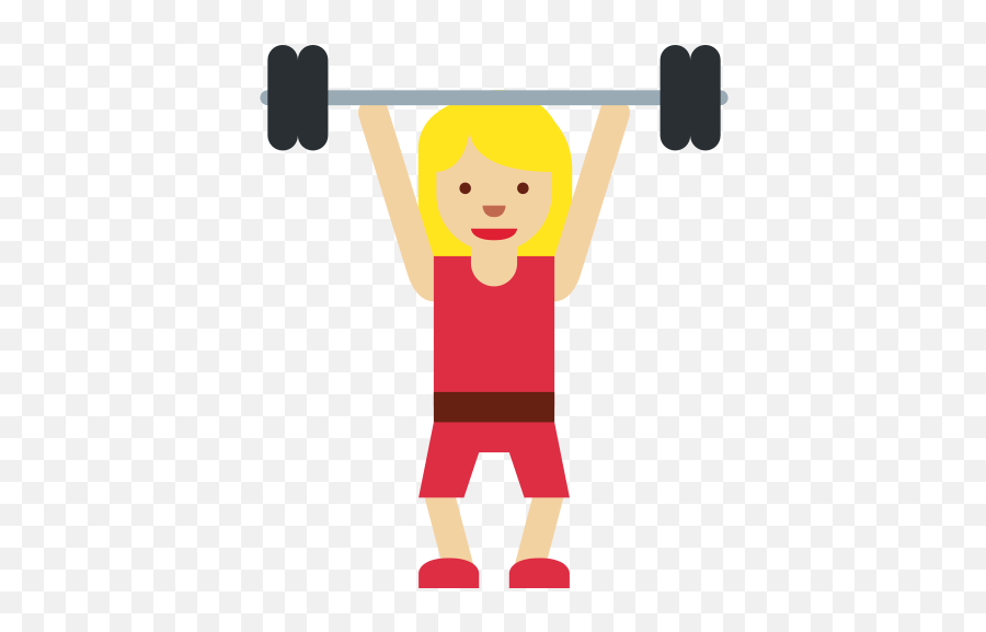 U200d Woman Lifting Weights Emoji With Medium - Light Skin Weight Lifting Emoji,Pull Emoji