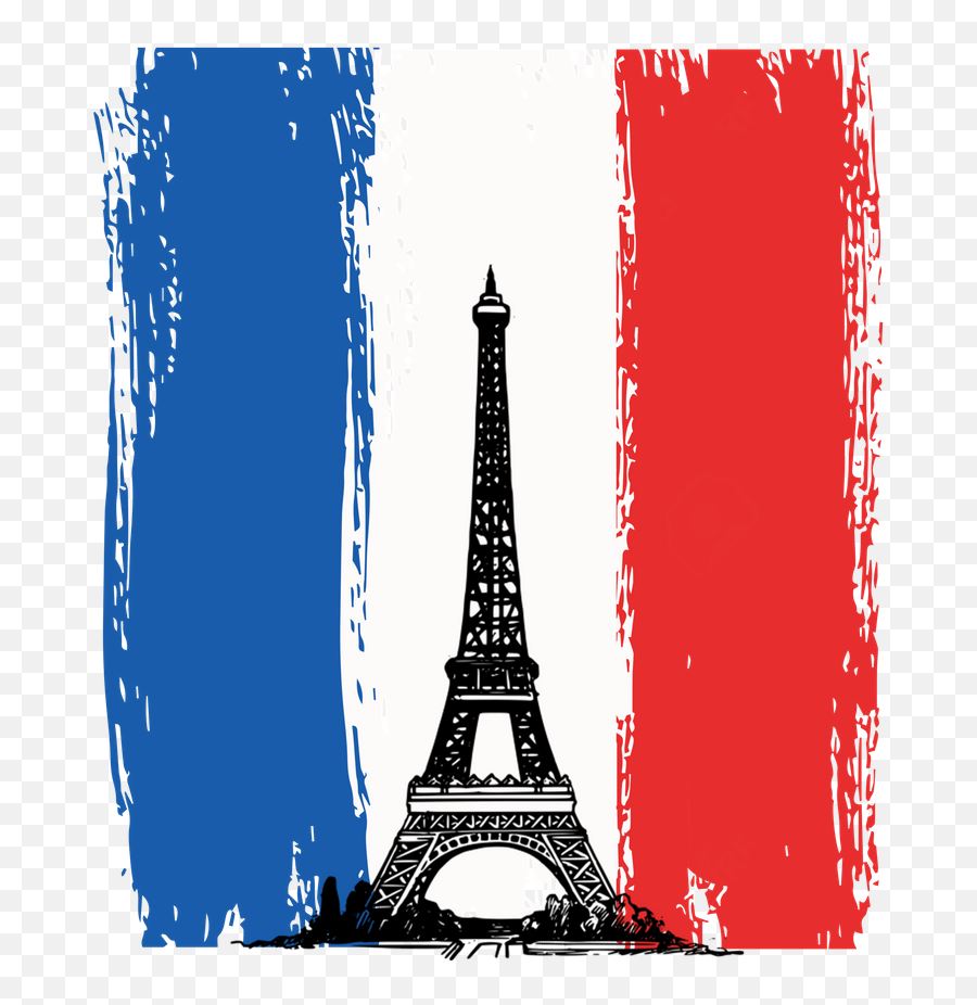 Paris Eiffel Tower French Flag France - France Flag Design Emoji,Flag Of France Emoji