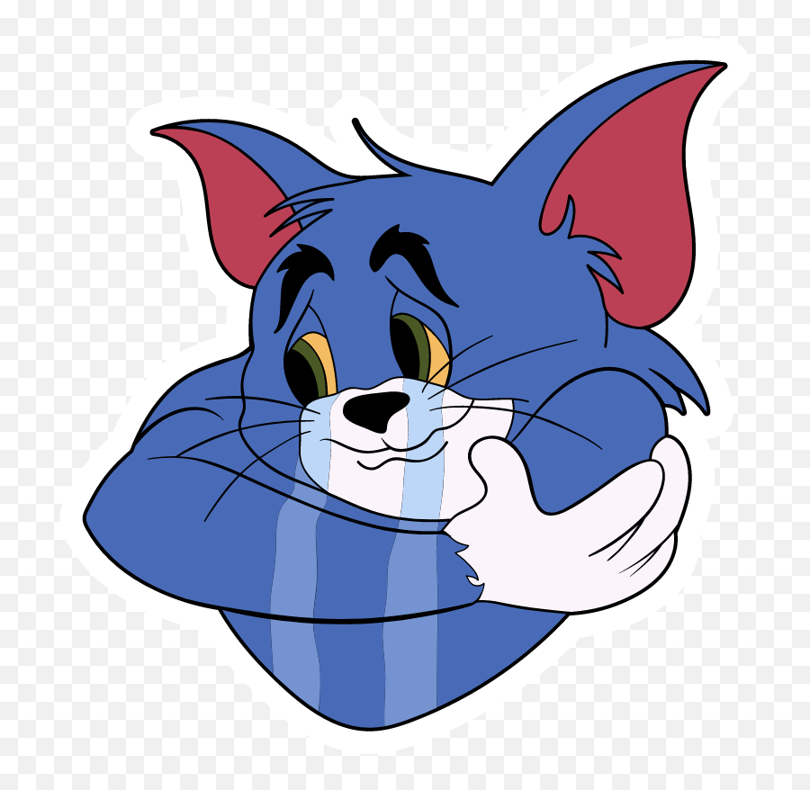 Pin On Cartoons Stickers - Sticker Mania Lonely Tom And Jerry Sad Emoji,The Emotions What Do The Lonely Do At Christmas