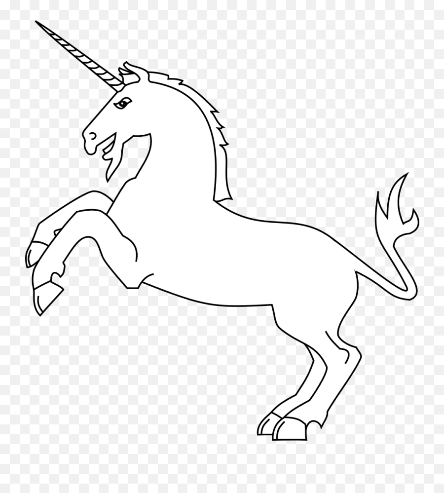 Héraldique Meuble Licorne Dargent - Licorne Art Héraldique Emoji,Horse Head And Arm Emoji