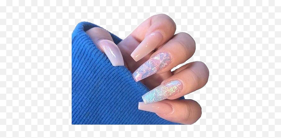 Aesthetic Pastel Rainbow Acrylic Nails - Nail And Manicure Medium Acrylic Nails Emoji,Fingernail Emoji