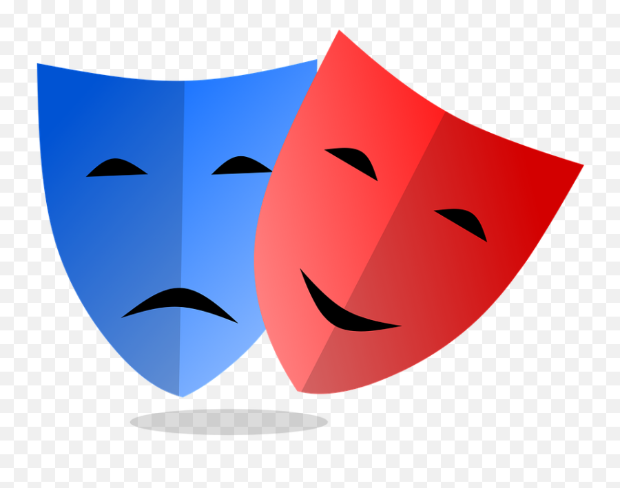 Free Photo Emotion Theatre Comedy Mardi Gras Masks Tragedy - Red And Blue Comedy And Tragedy Masks Emoji,Emotion Edge