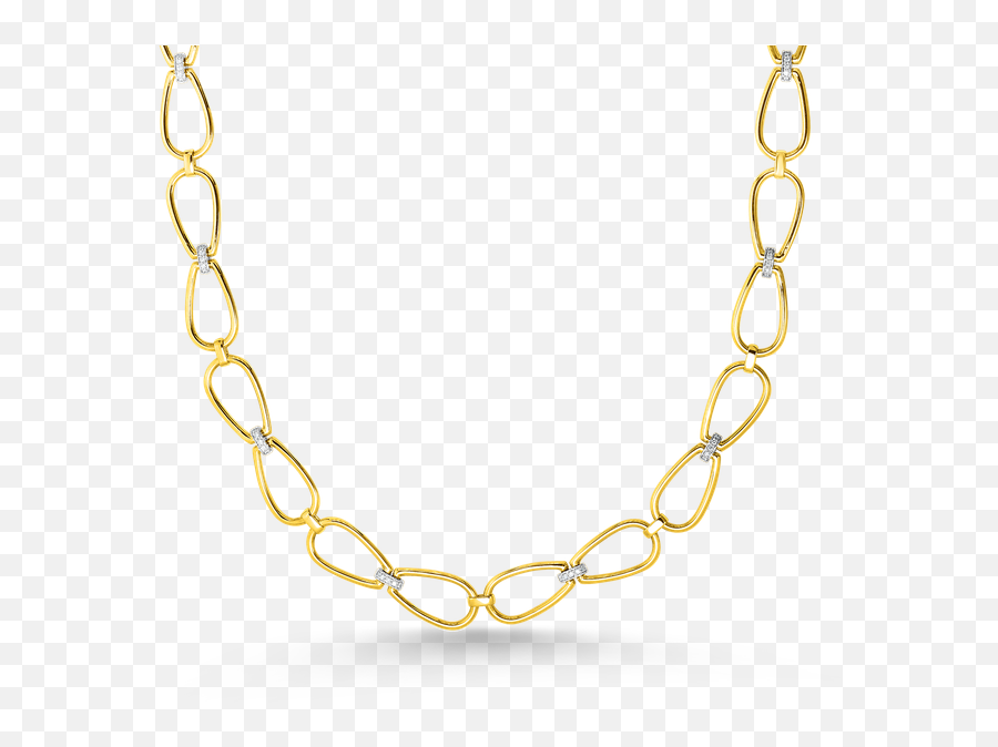 28021 Of 18k Stirrup 30u2033 Long Chain W Dia Accent - Solid Emoji,Dia Emoji