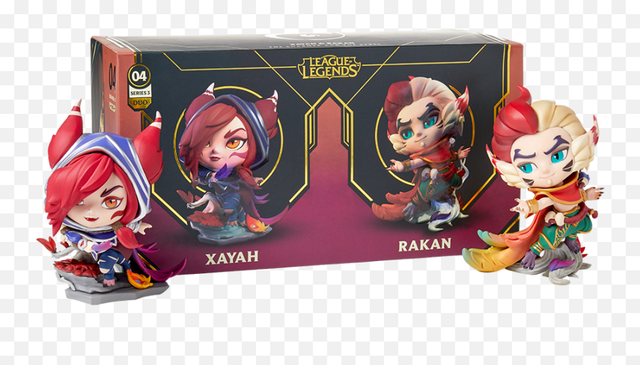 Official League Of Legends Riven The - Xayah Rakan Duo Figure Emoji,The Emoji Movie Rare Action Figures