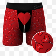 The Brain Candy Valentines Day Ball Hammock Pouch Underwear - Solid Emoji,Kitty Emoticon Panities