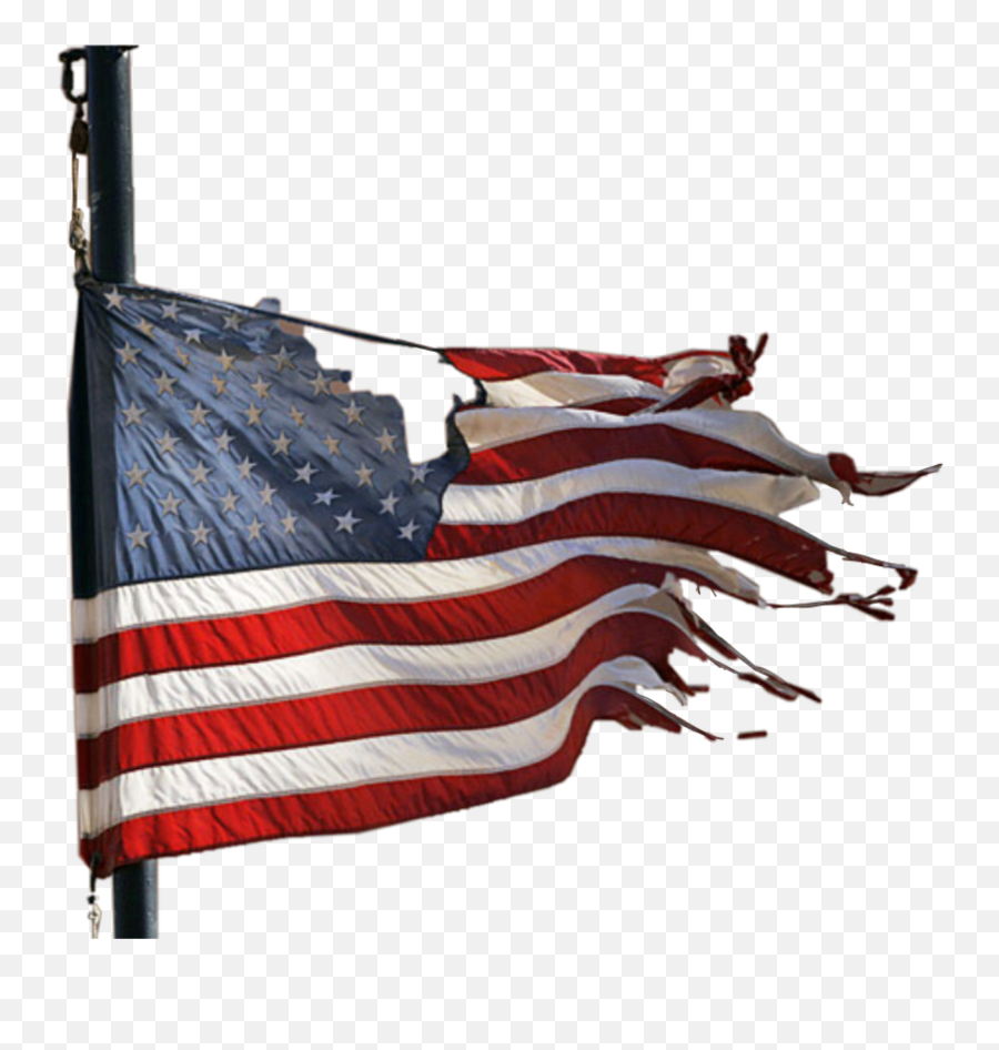 Usa Flag Broken Sticker - United States Broken Flag Emoji,Emoji American Flag Buring