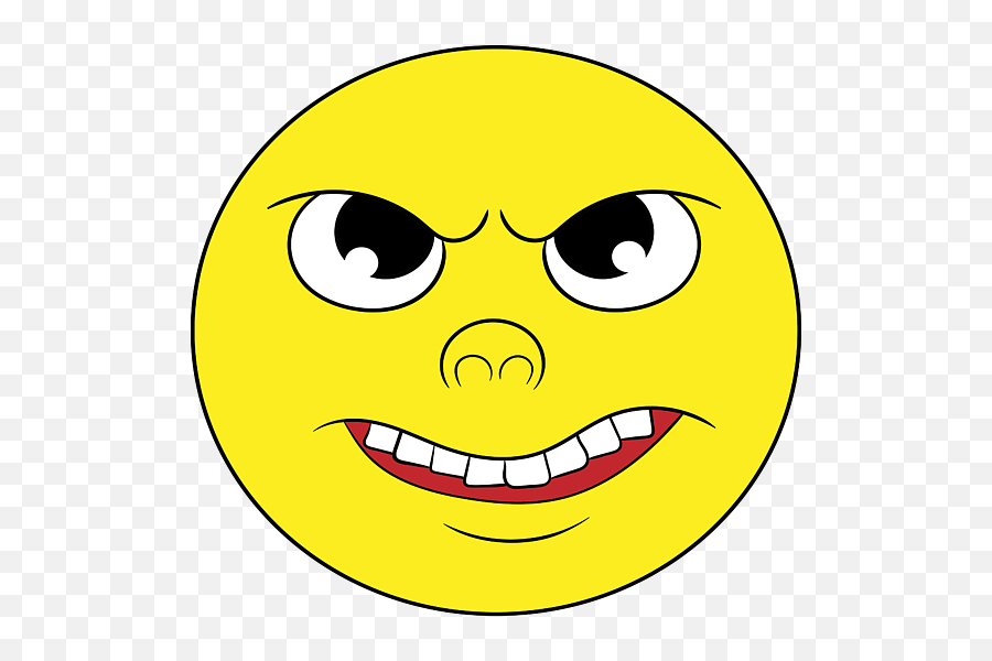 Sarcastic Angry Emoticon Tshirt Design - Happy Emoji,What Does The Sarcastic Emoticon Look Like