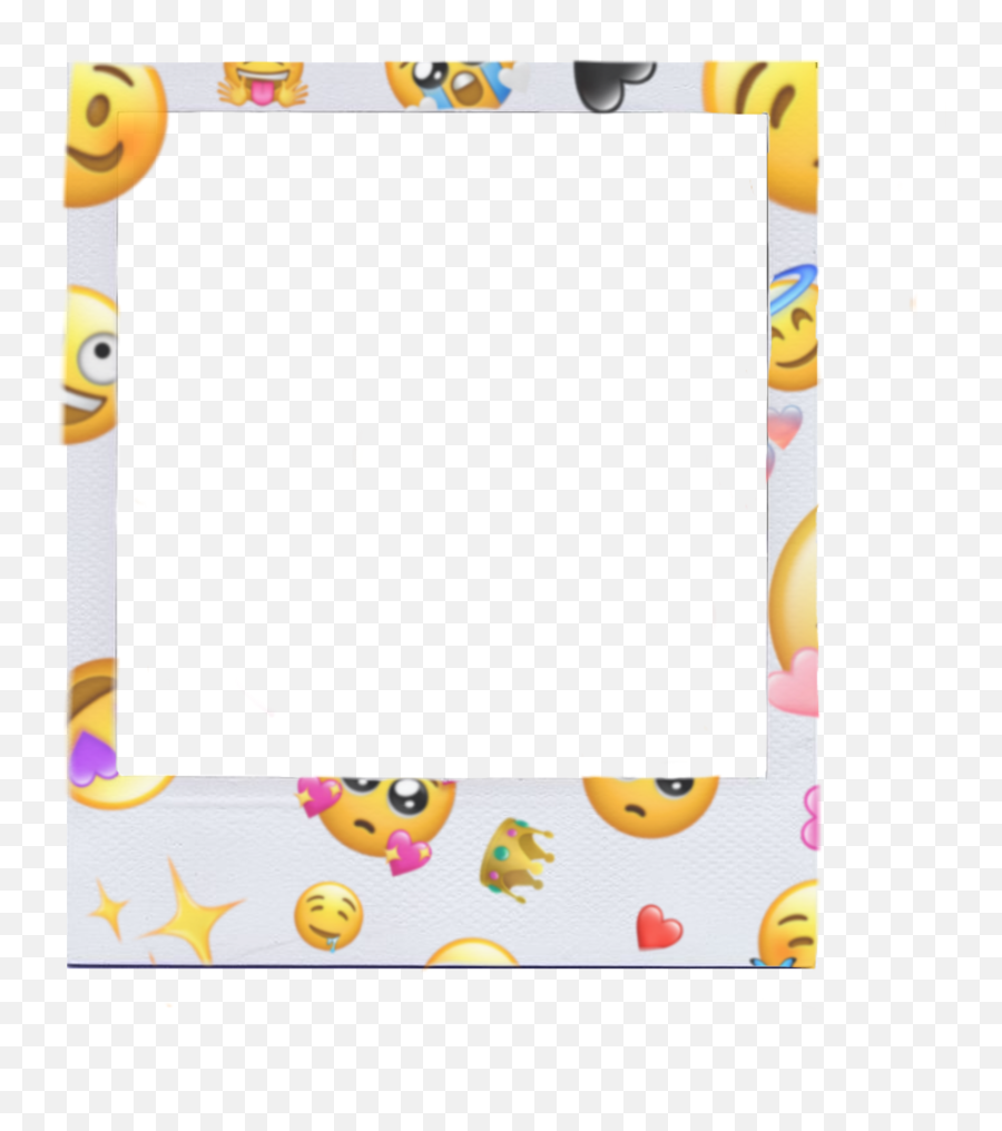 Polaroid Emojis Heart Aesthetic Sticker By - Picture Frame,Popular Emojis Rectangle