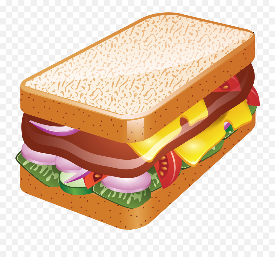 Pepperoni Sandwich Clipart - Sandwich Clipart Png Emoji,Sandwich Emoji