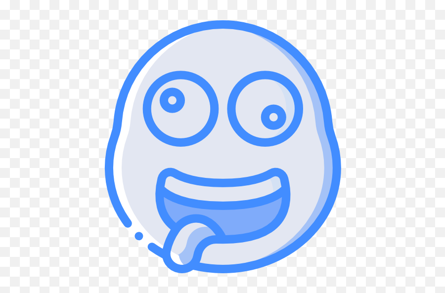 Crazy - Crazy Blue Icon Png Emoji,Crazy Person Emoji